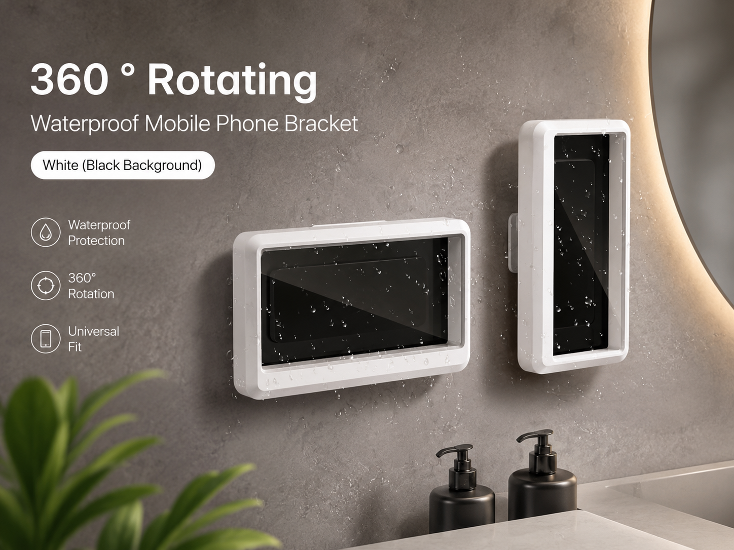 Aqua360™ ||360° Waterproof Shower Phone Holder