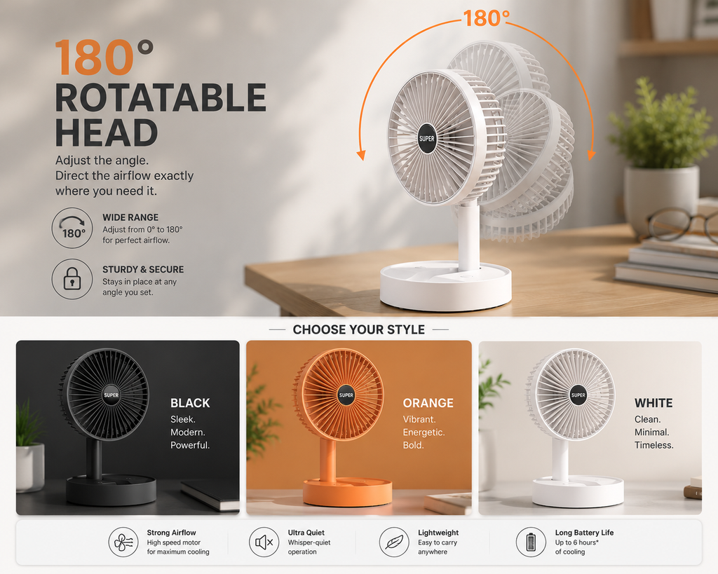 PocketBreeze™ || Portable Pocket fan with 6 Months Warranty